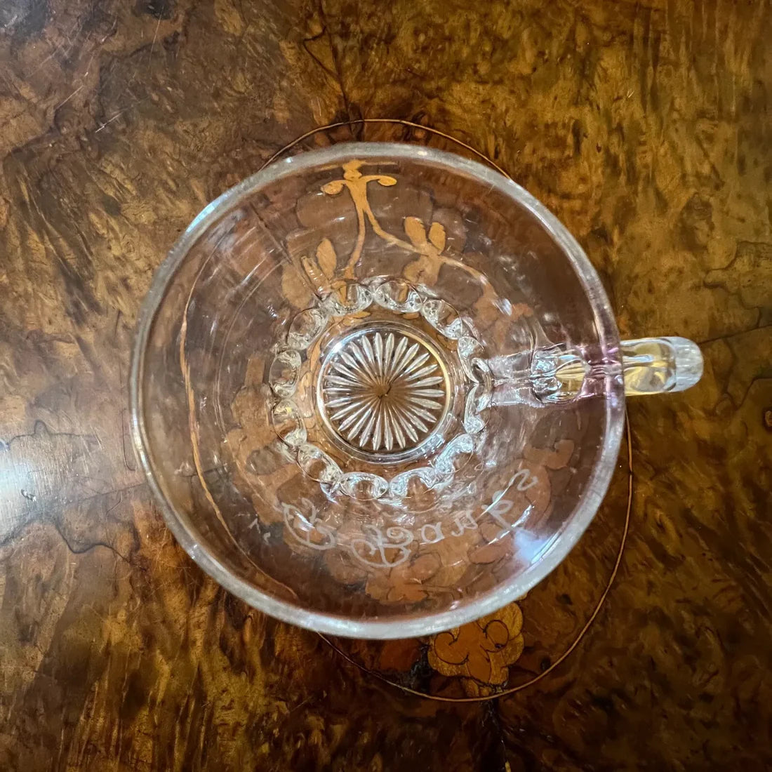 Antique Glass P Banks 1910 Drinking Glass
