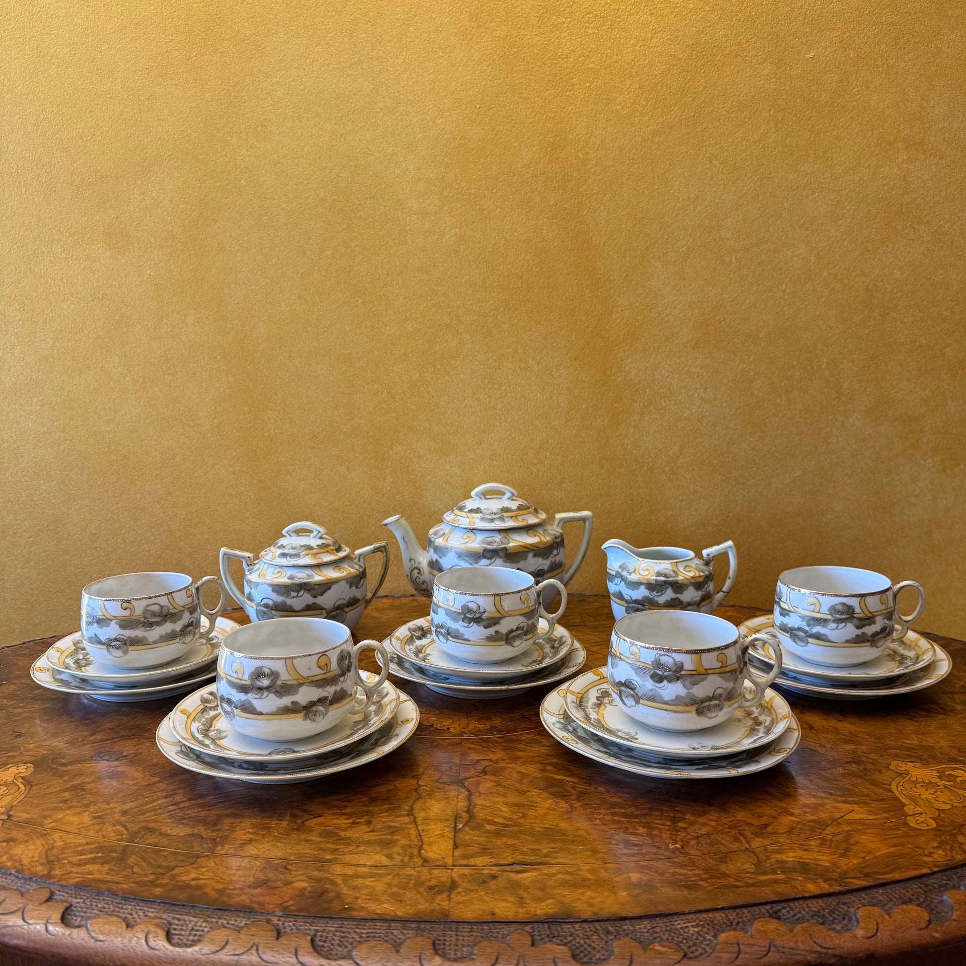Antiques Hand Painted Nippon 18 Piece Tea Service 