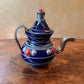Arabic Blue Enamelled Pottery Teapot