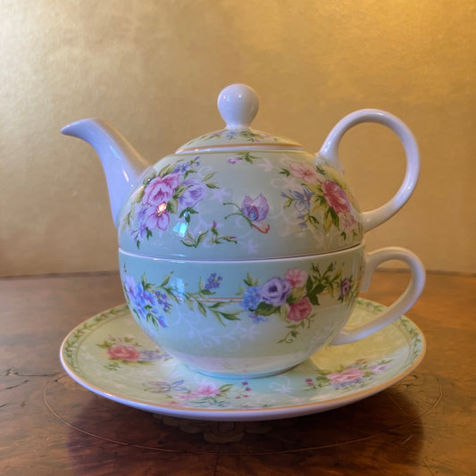 Ashdene Teapot,Tea Cup & Saucer Set For One 