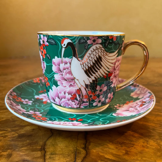 Ashen Osaka Collection Tea Cup & Saucer