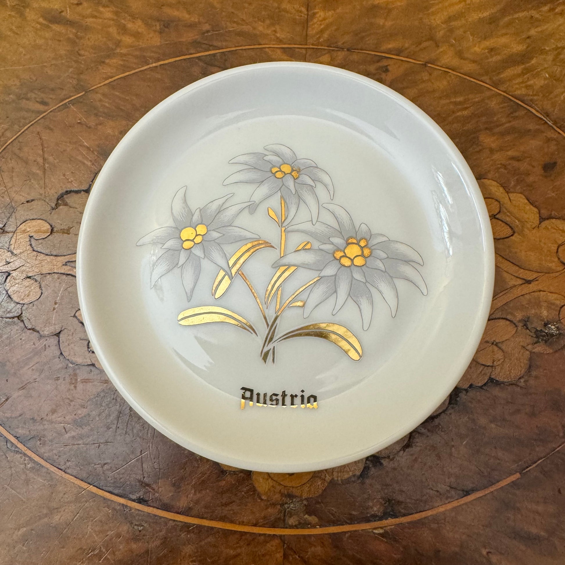 Austria Edelweiss Flower Print Small Dish 