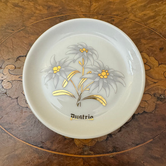 Austria Edelweiss Flower Print Small Dish 
