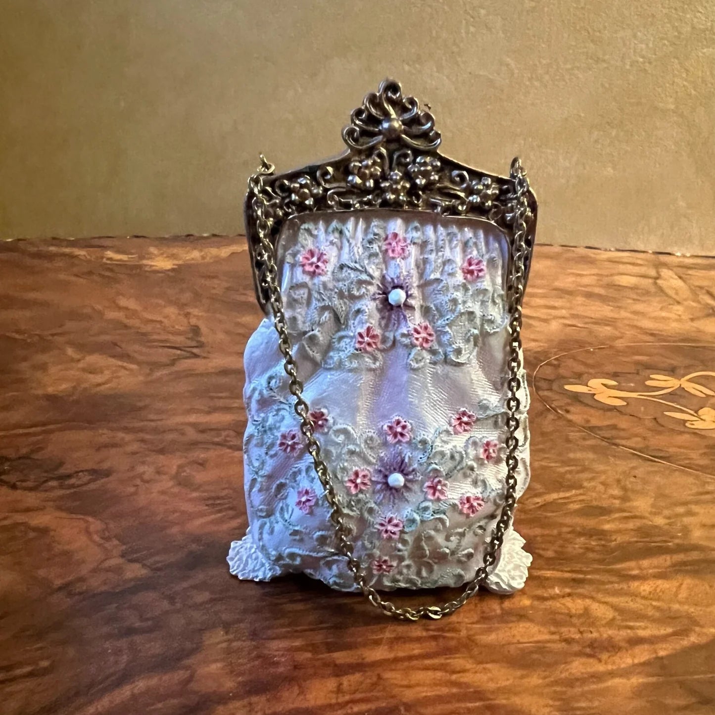 Vintage Avon Ceramic Miniature Purse Ornament