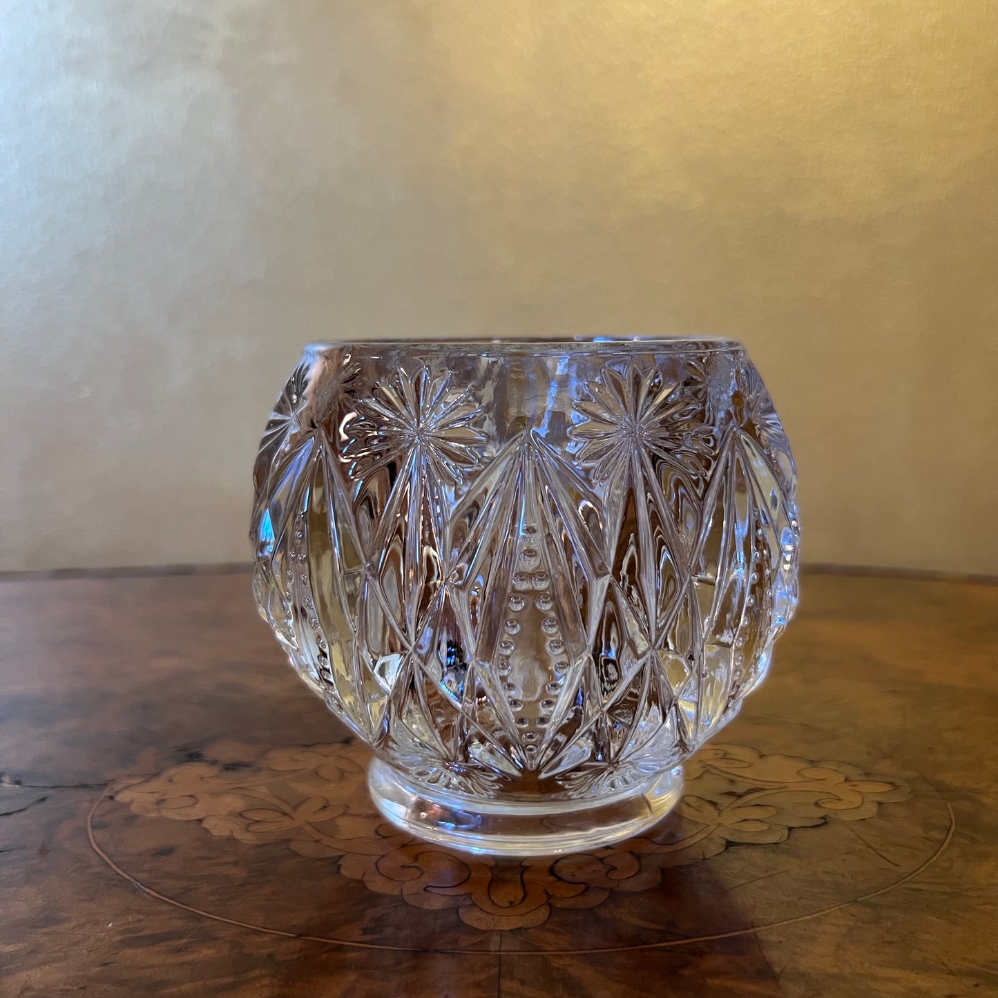 Avon Glass Cut Vase Bowl 