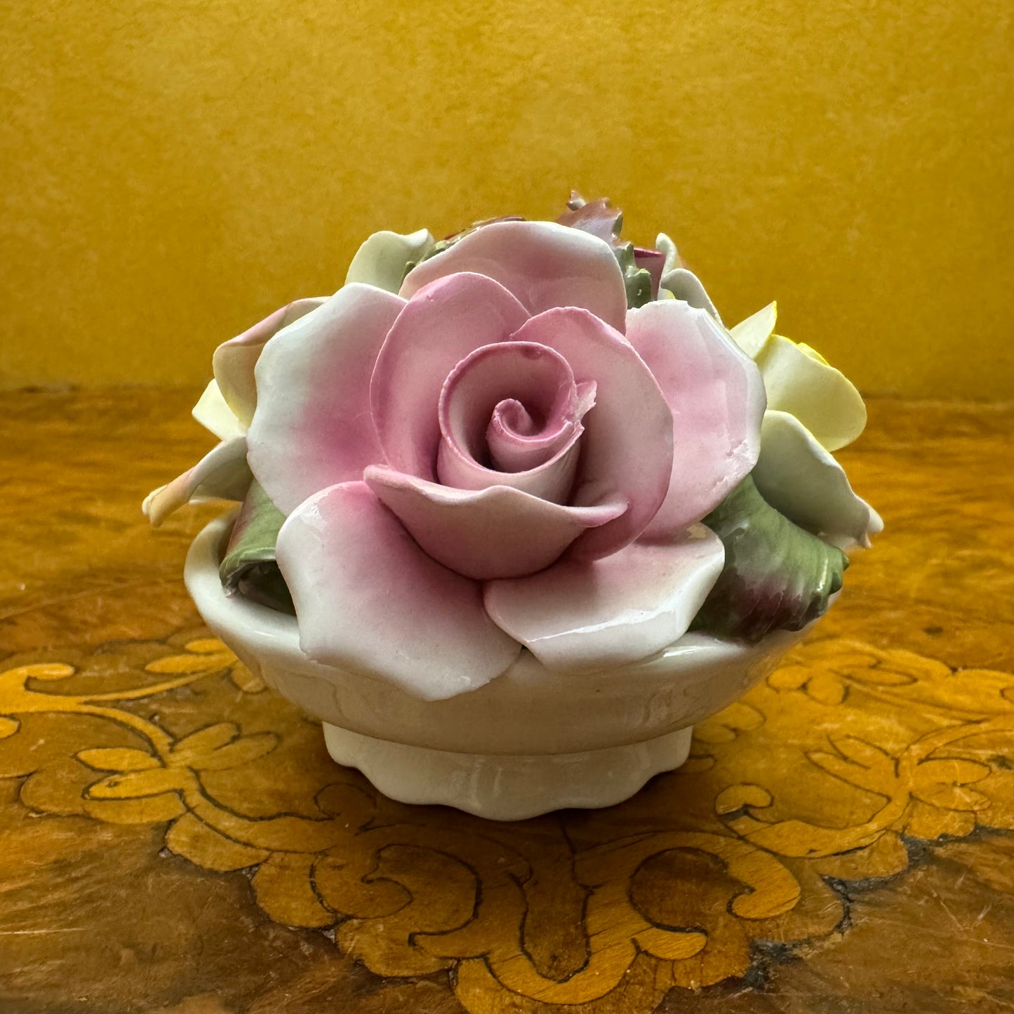 Aynsley Bone China Floral Bouquet Basket 