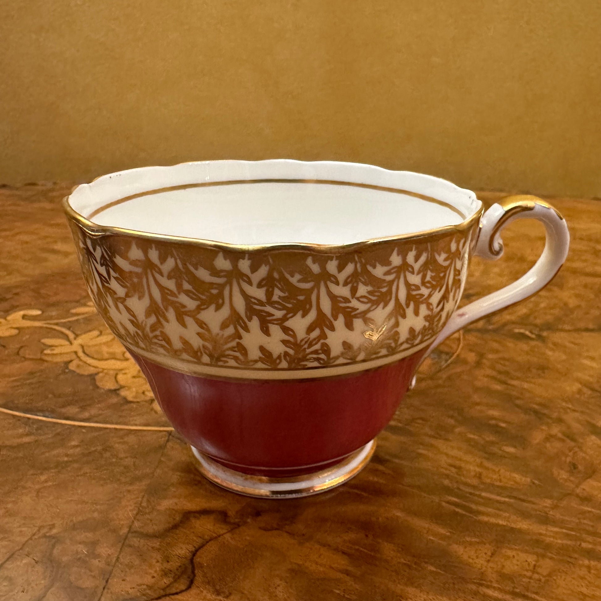 Aynsley Burgundy and Gold Cup 