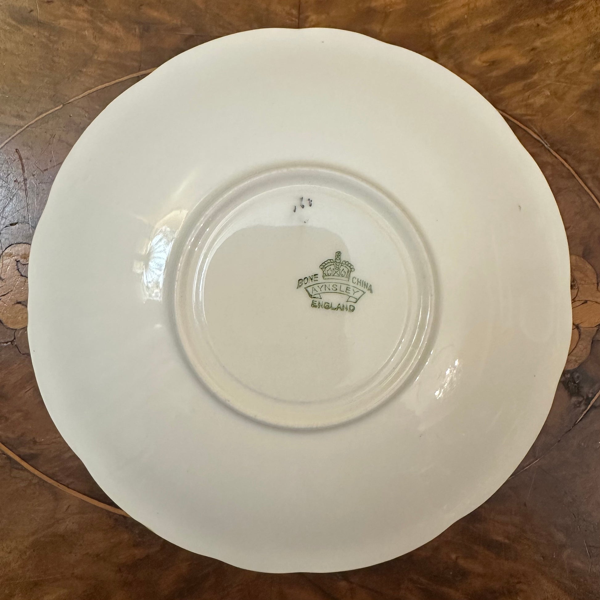 Aynsley Burgundy and Gold Saucer Plate
