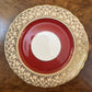 Aynsley Burgundy and Gold SidePlate