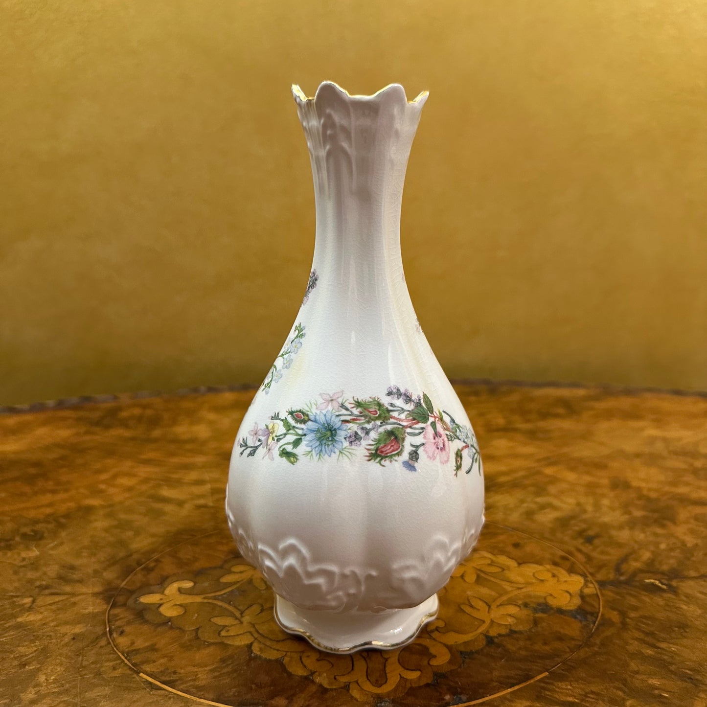 Aynsley Fine Bone China Wild Tudor Small Bud Vase