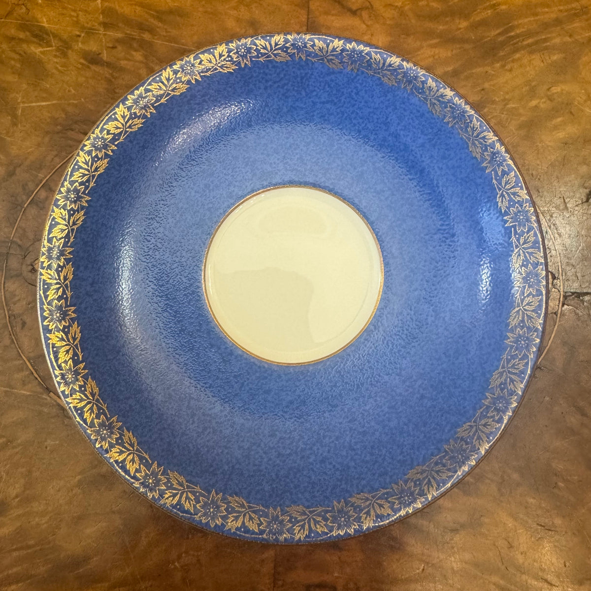 Aynsley Orchard Gold Blue Fruit Saucer 