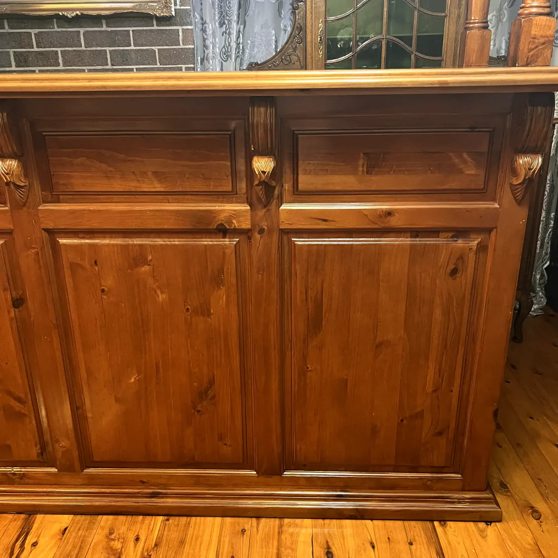 Large Wooden Bar With Light