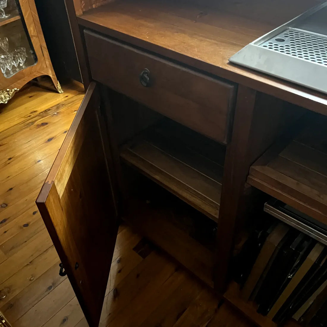 Large Wooden Bar With Light