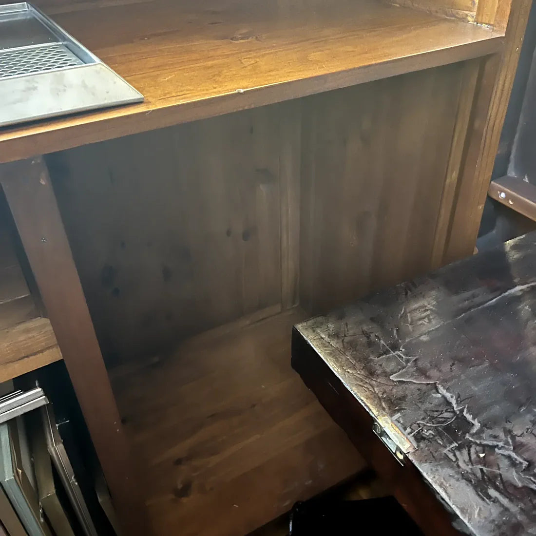 Large Wooden Bar With Light
