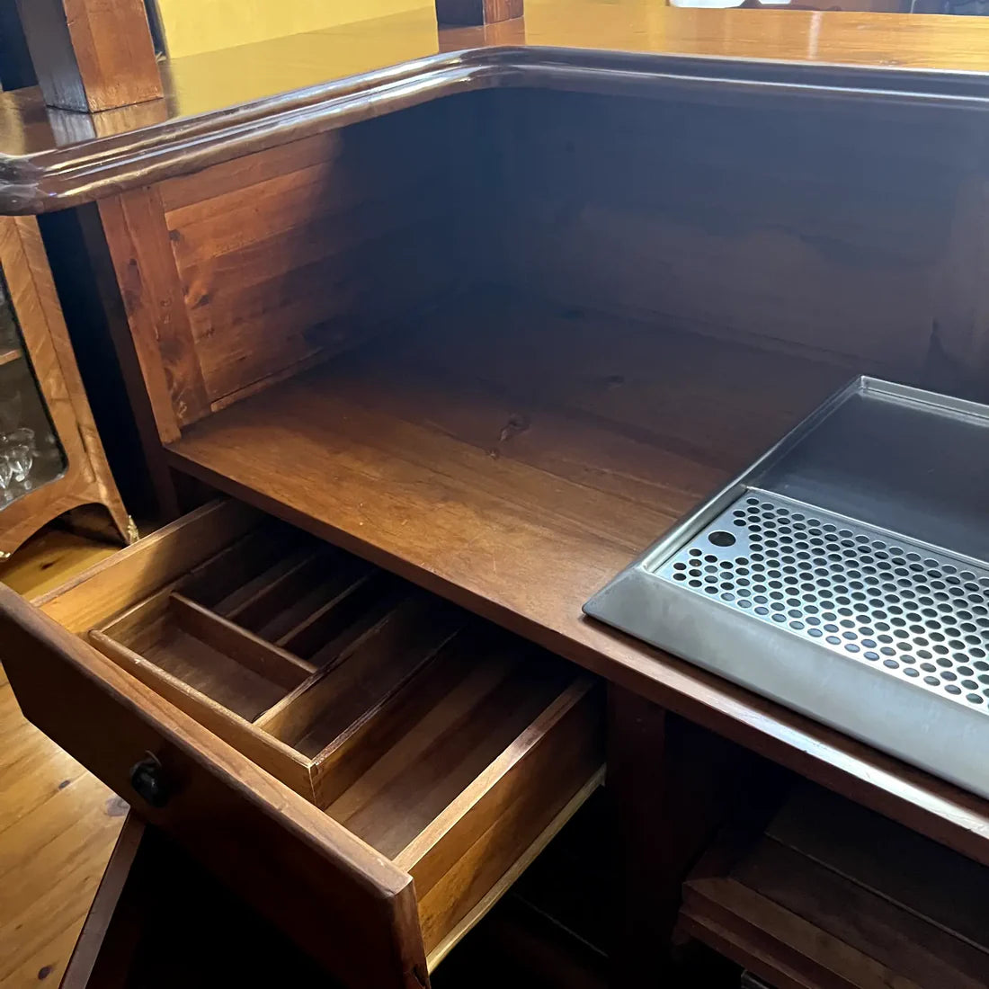 Large Wooden Bar With Light