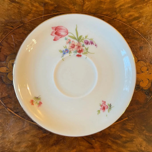 Bavaria Germany Floral Demitasse Coffee Saucer