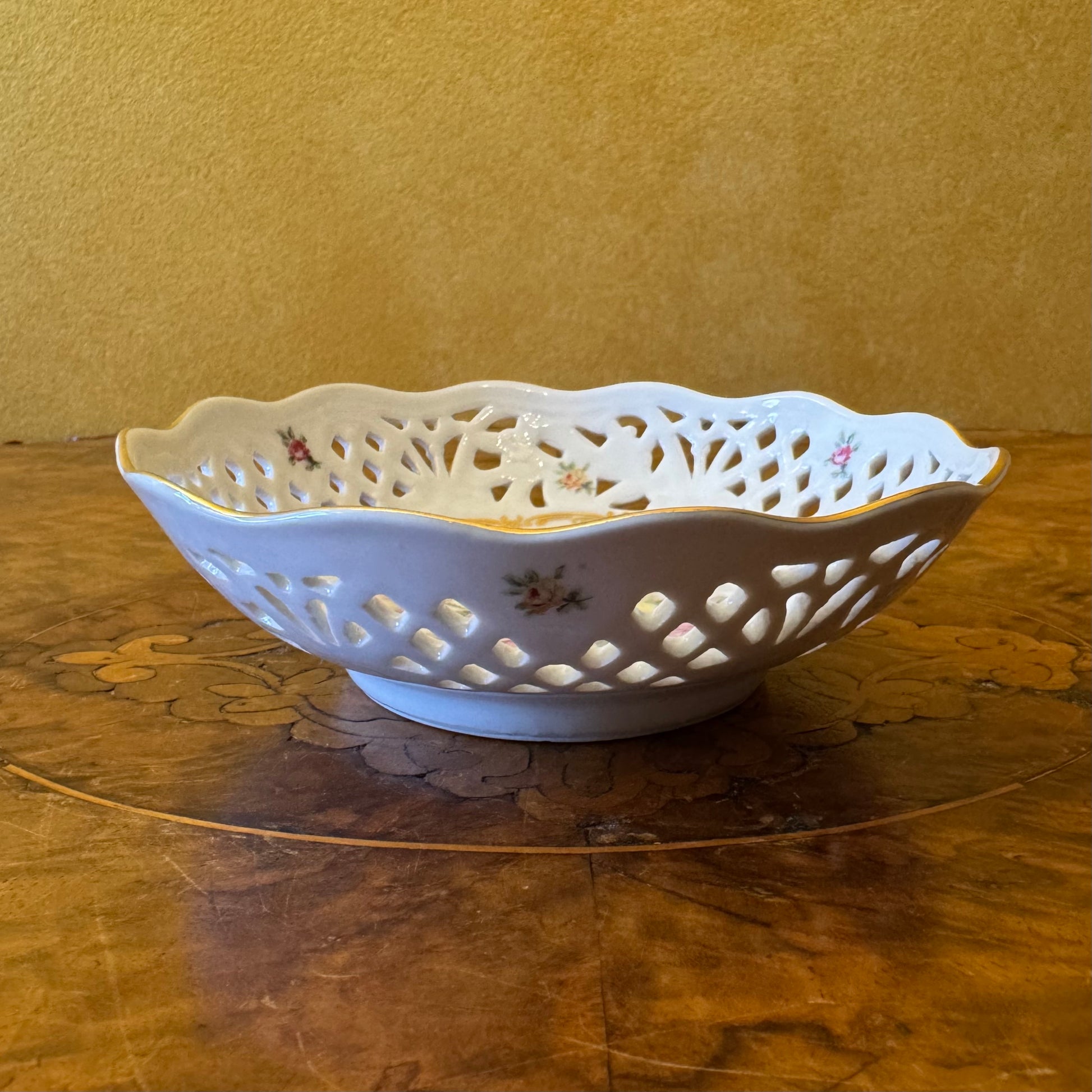 Bavaria Schumann Floral Cut-Out Bowl 
