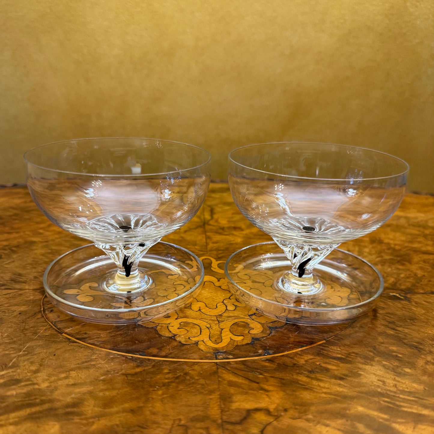 Belfor Exquisite Crystal Dessert Bowl Pair 