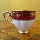 Bell China Red & Gold Print Cup