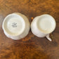 Vintage Bell China Red & Gold Print Milk Jug & Sugar Bowl Set