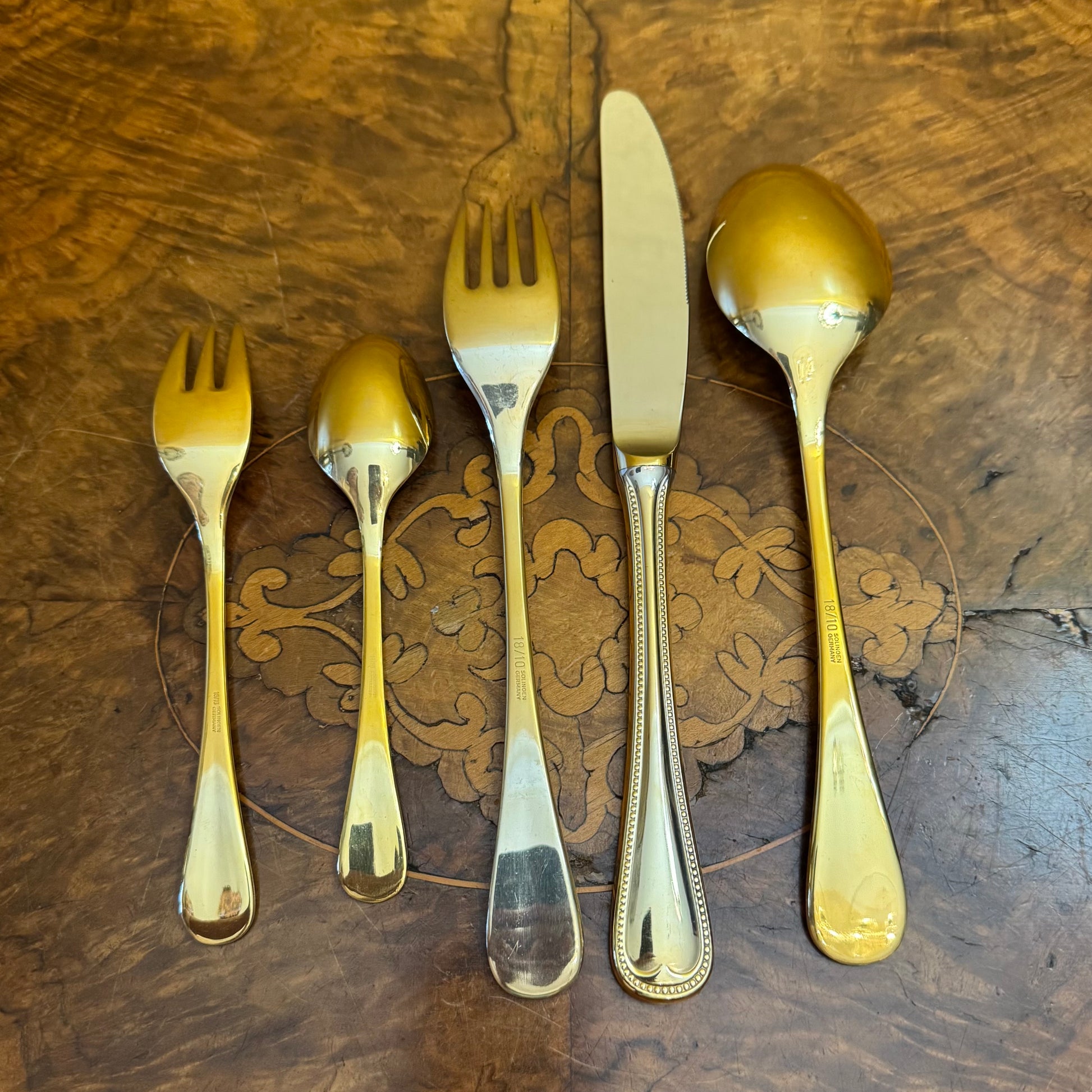Bestecke Solingen 23/24 Karat Gold Plated Cutlery Set 
