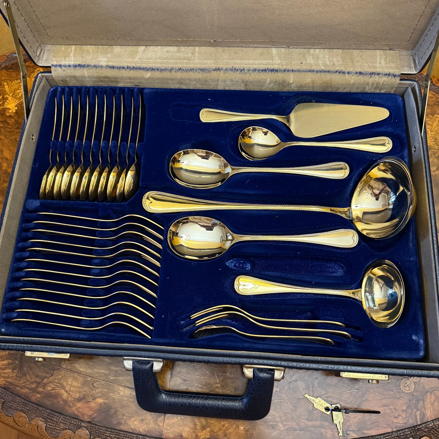 Bestecke Solingen 23/24 Karat Venedig Gold Plated 69 Piece Cutlery