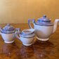 Vintage Blue Floral Teapot, Sugar and Milk Jugs Toy Tea Set