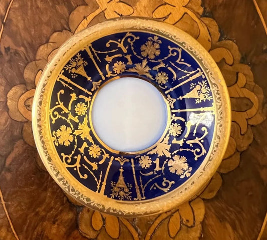 Blue & Gold Print Miniature Dish