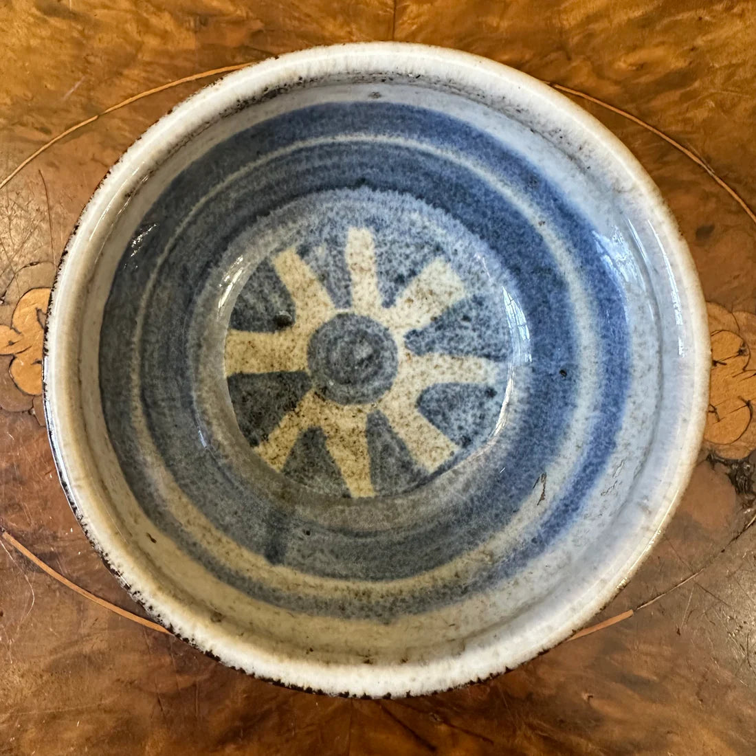 Vintage Blue Grey Ceramic Small Bowl