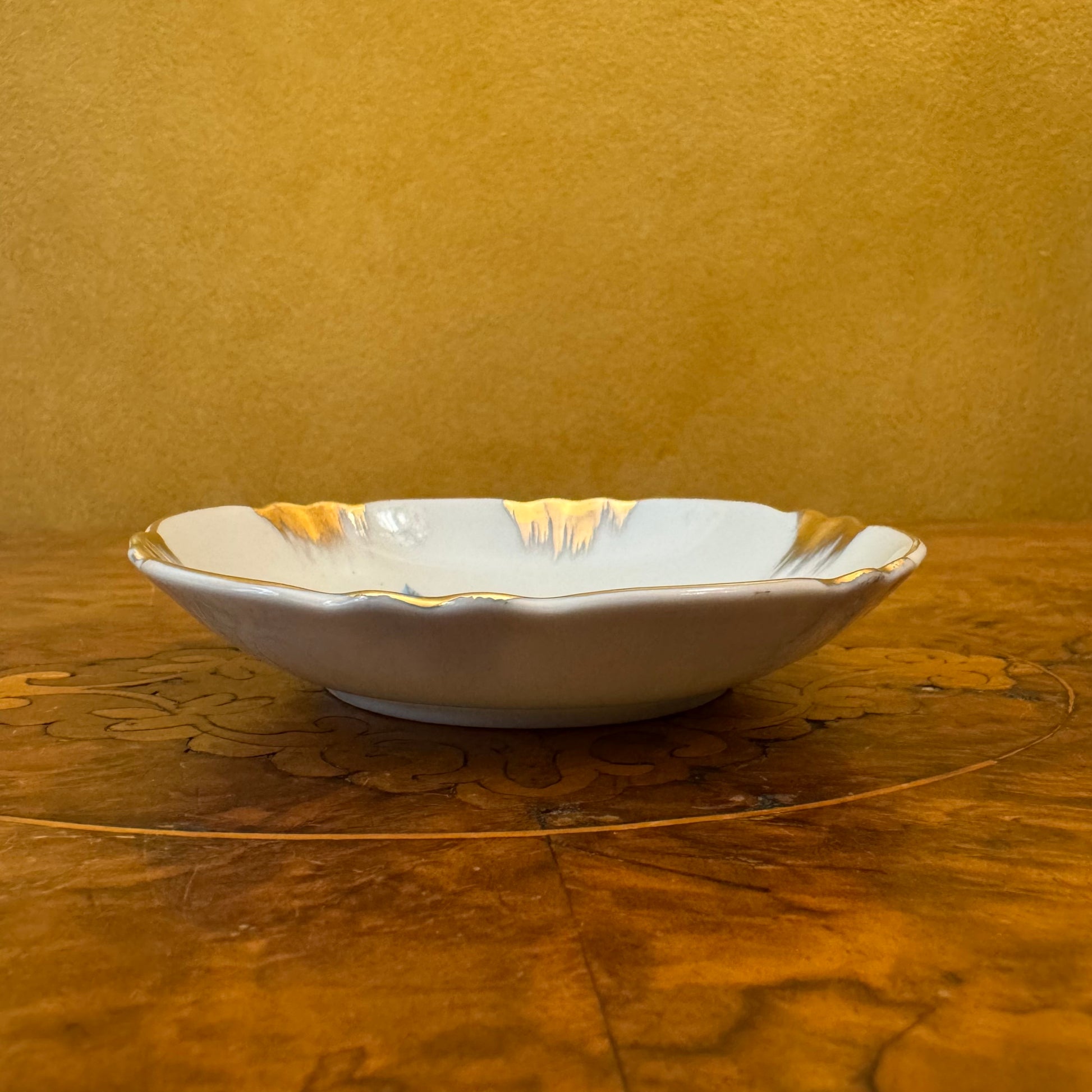 Blue Leaves Print Small Dish