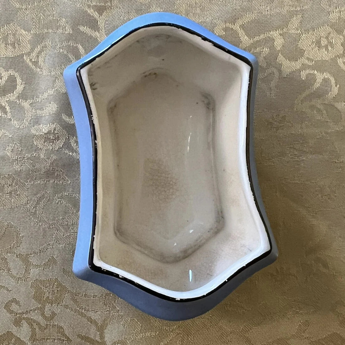 Vintage Blue Porcelain Trinket Dish