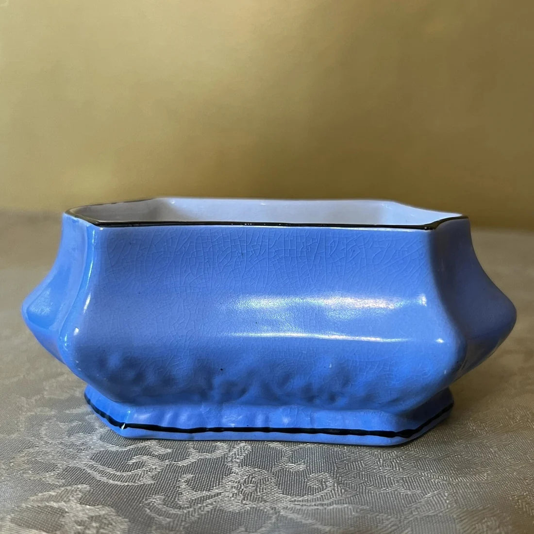 Vintage Blue Porcelain Trinket Dish
