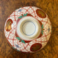 Vintage Blue & Red Print Shallow Bowl