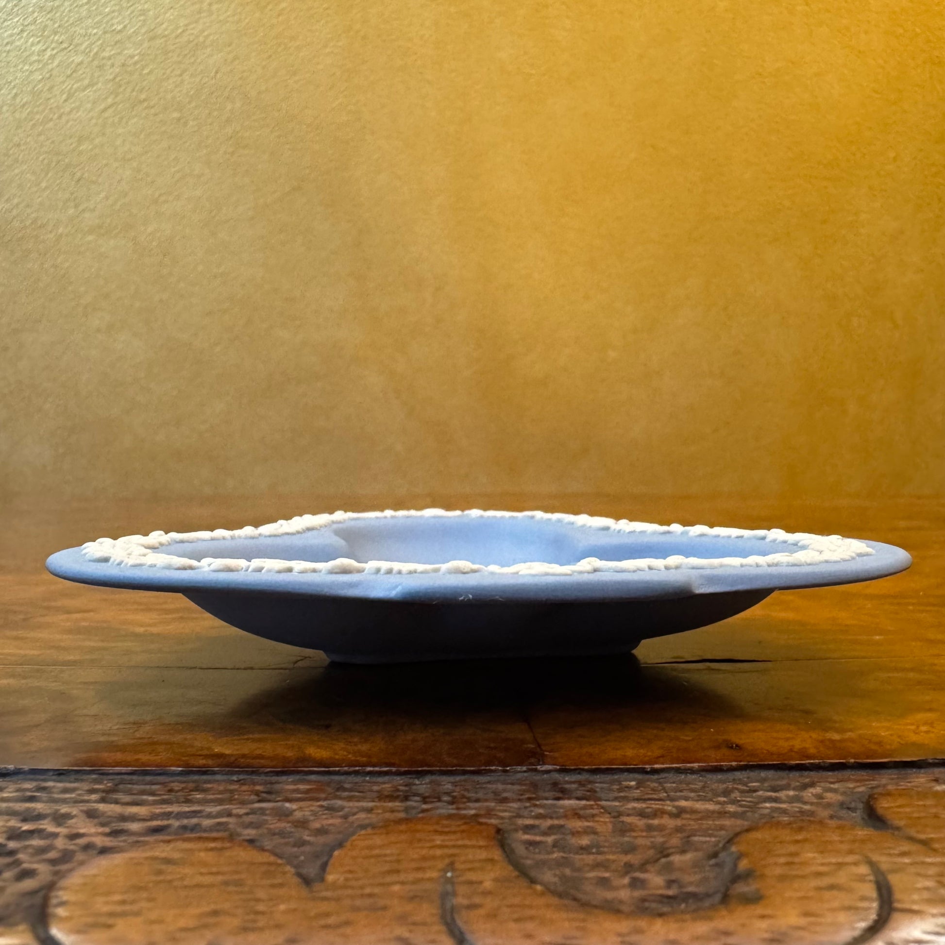Blue Wedgewood Jasperware Club Shaped Dish 