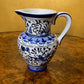 Vintage Blue & White Bird Floral Jug