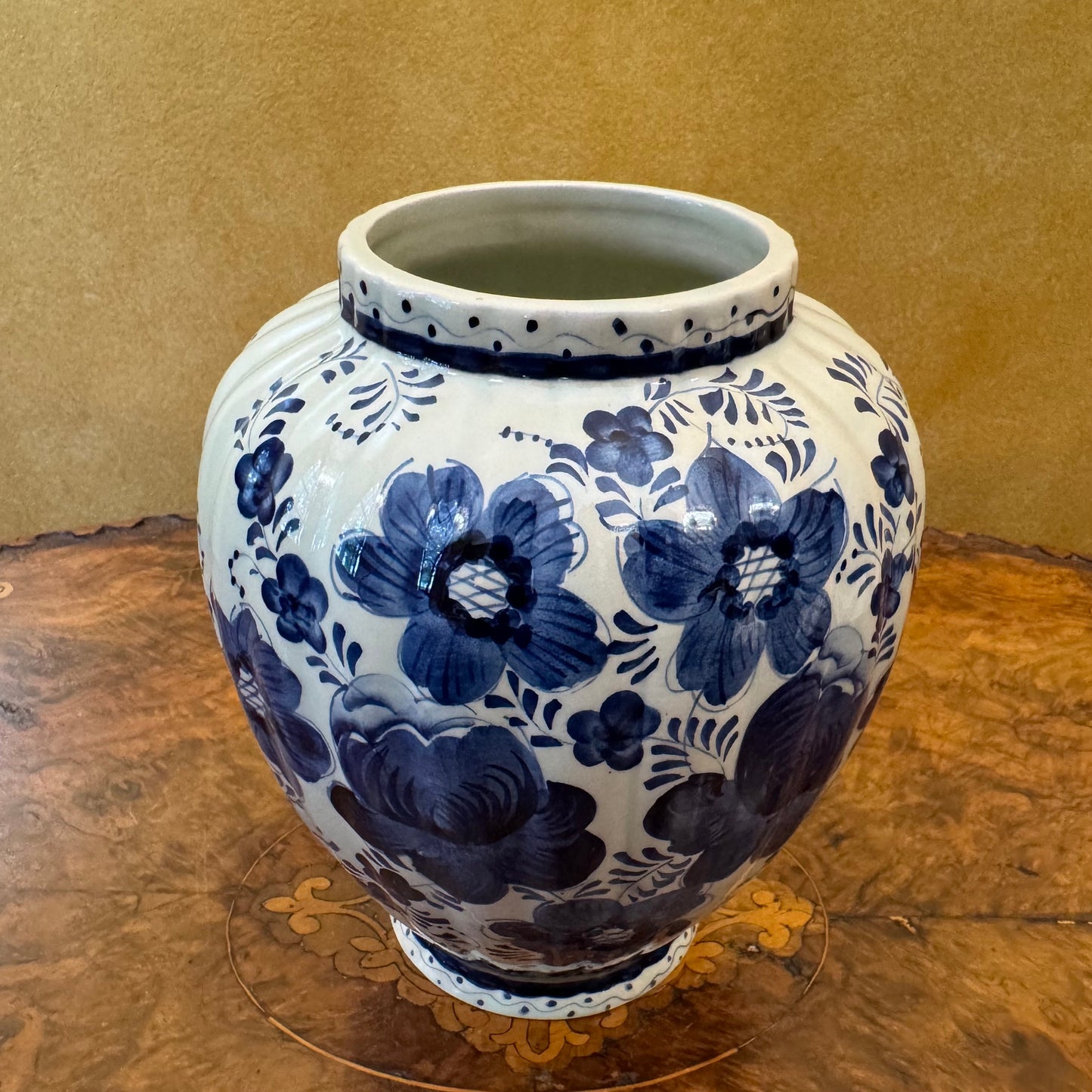 Blue & White Floral Vase 