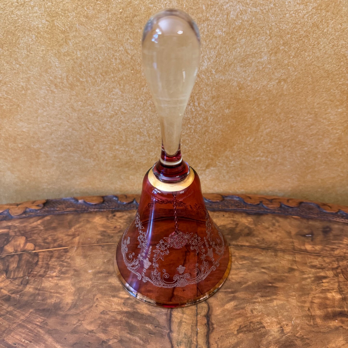 Bohemia Cranberry Glass Bell 