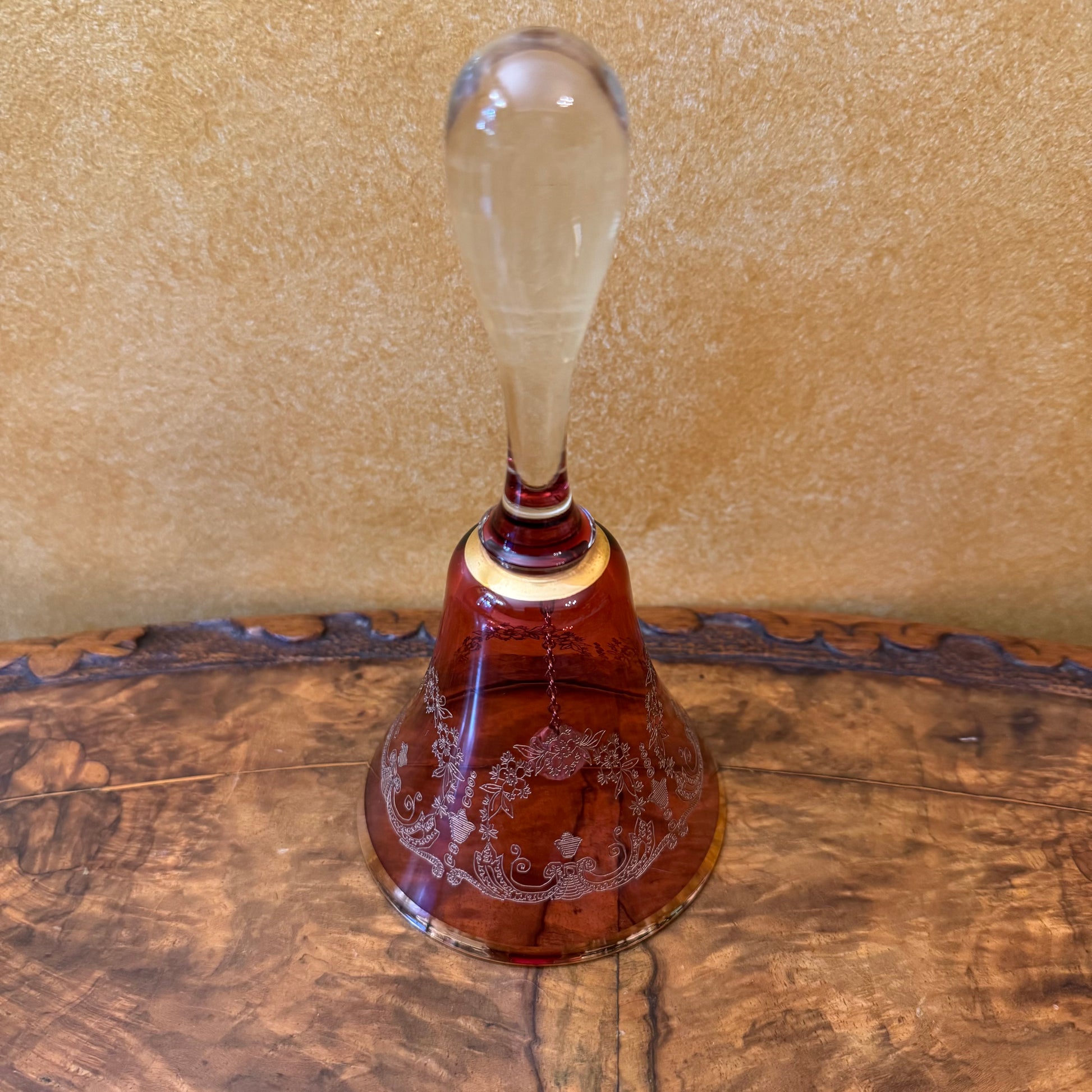Bohemia Cranberry Glass Bell 