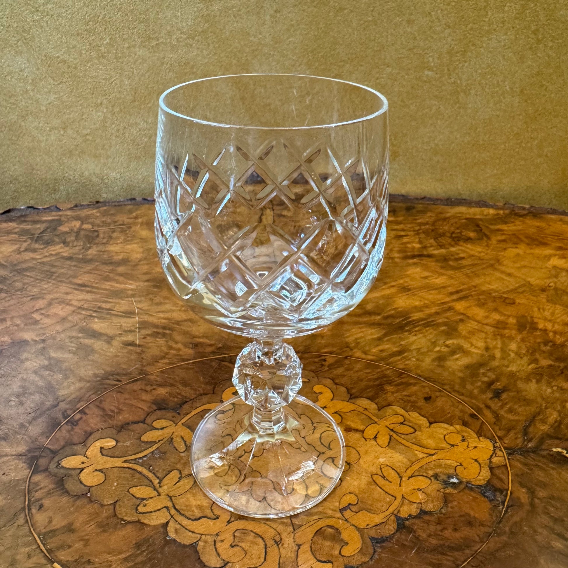 Bohemia Crystal Bristol Diamond Cut Wine Glass