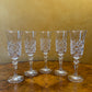 Bohemia Crystal Flute Champagne Glasses Set Of Five 