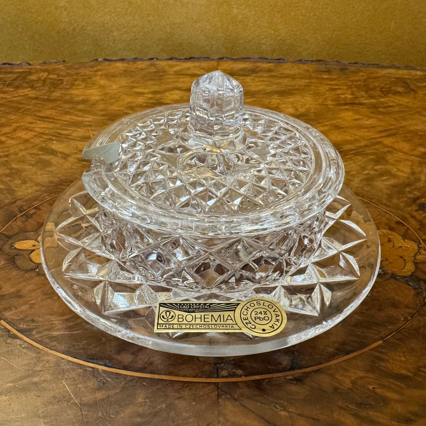Bohemia Crystal Sugar Bowl 