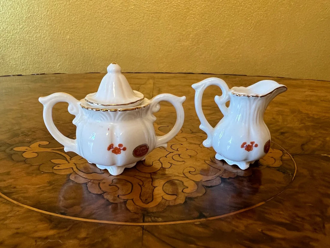 Vintage Bone China Milk & Sugar Jug Kids Set