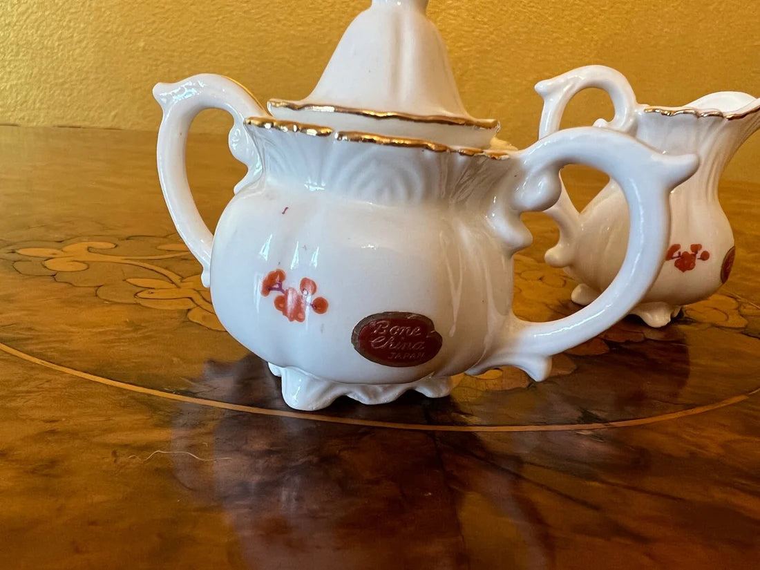 Vintage Bone China Milk & Sugar Jug Kids Set