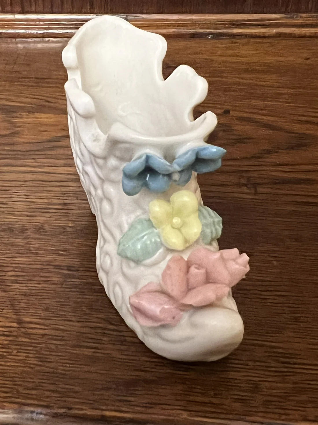 Vintage Bone China Miniature Shoe Ornaments Set Of Three