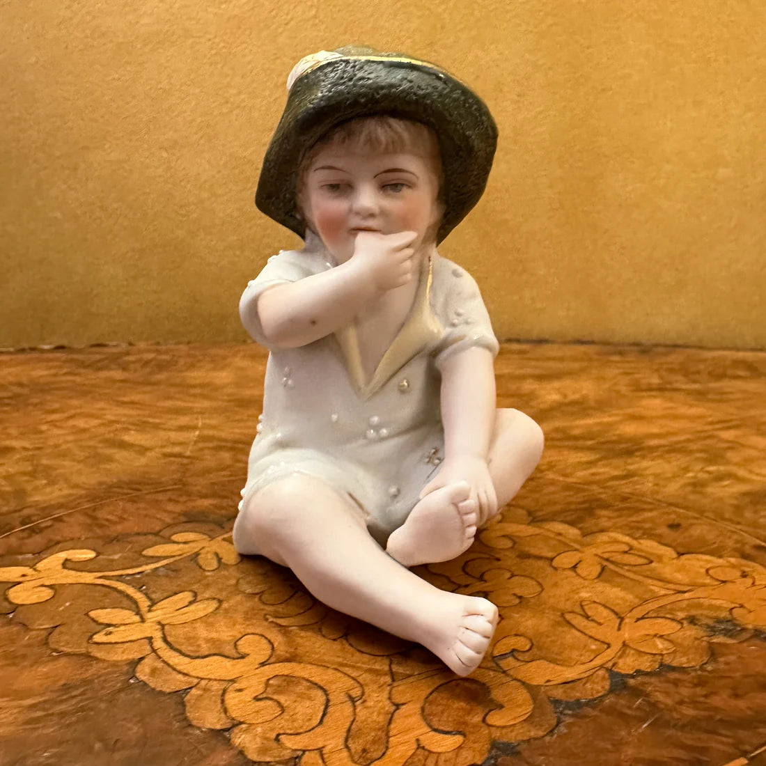 Antique Porcelain Boy Bisque Figurine