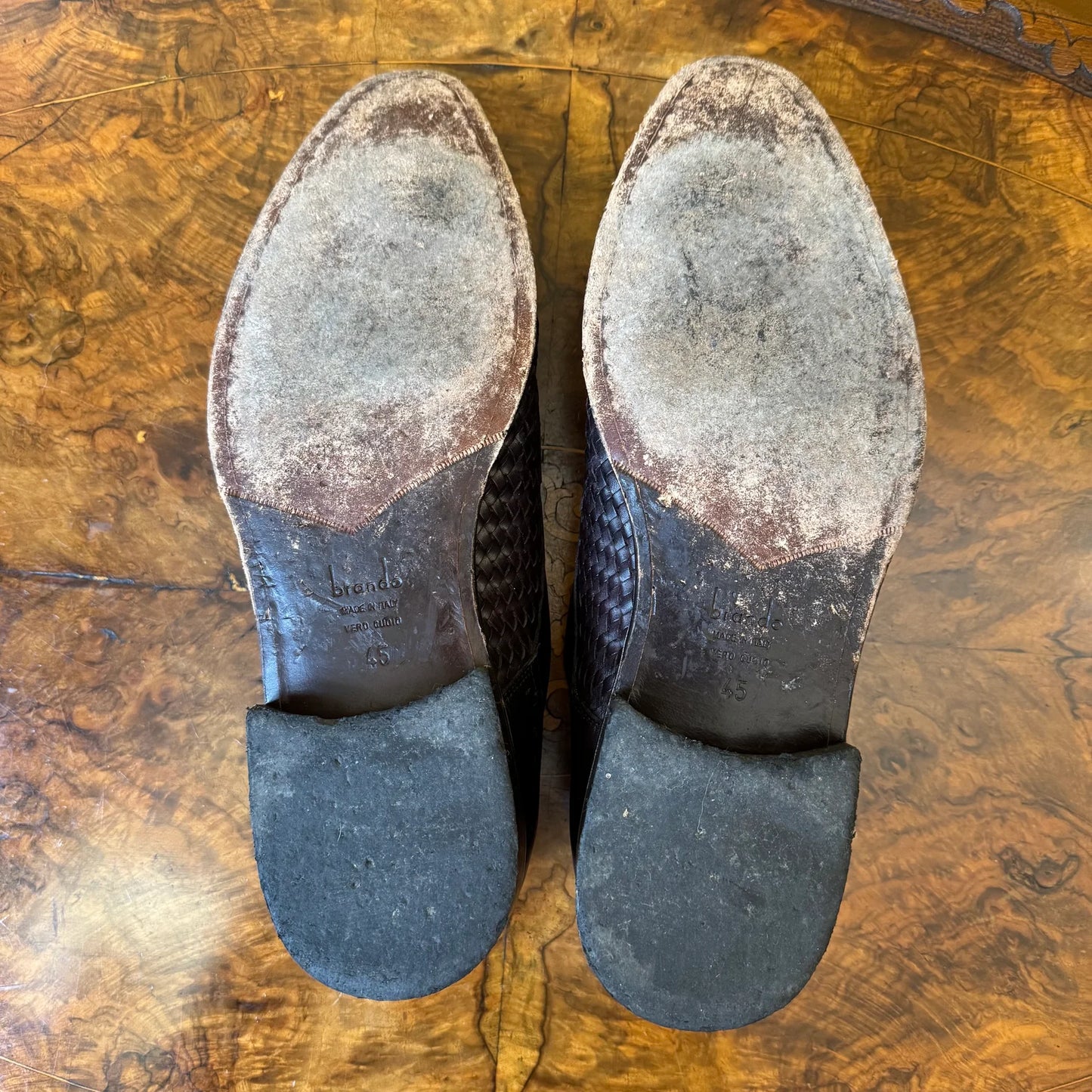 Brando Italian Leather Mens Shoes Size EU45
