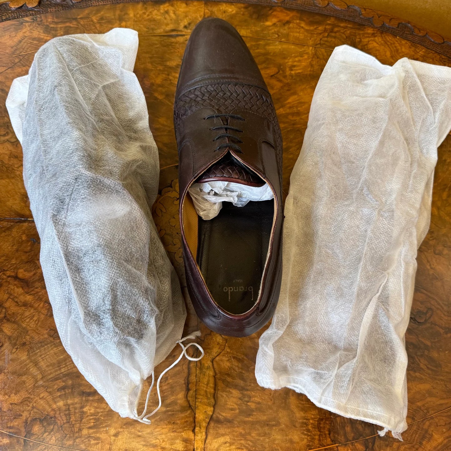Brando Italian Leather Mens Shoes Size EU45