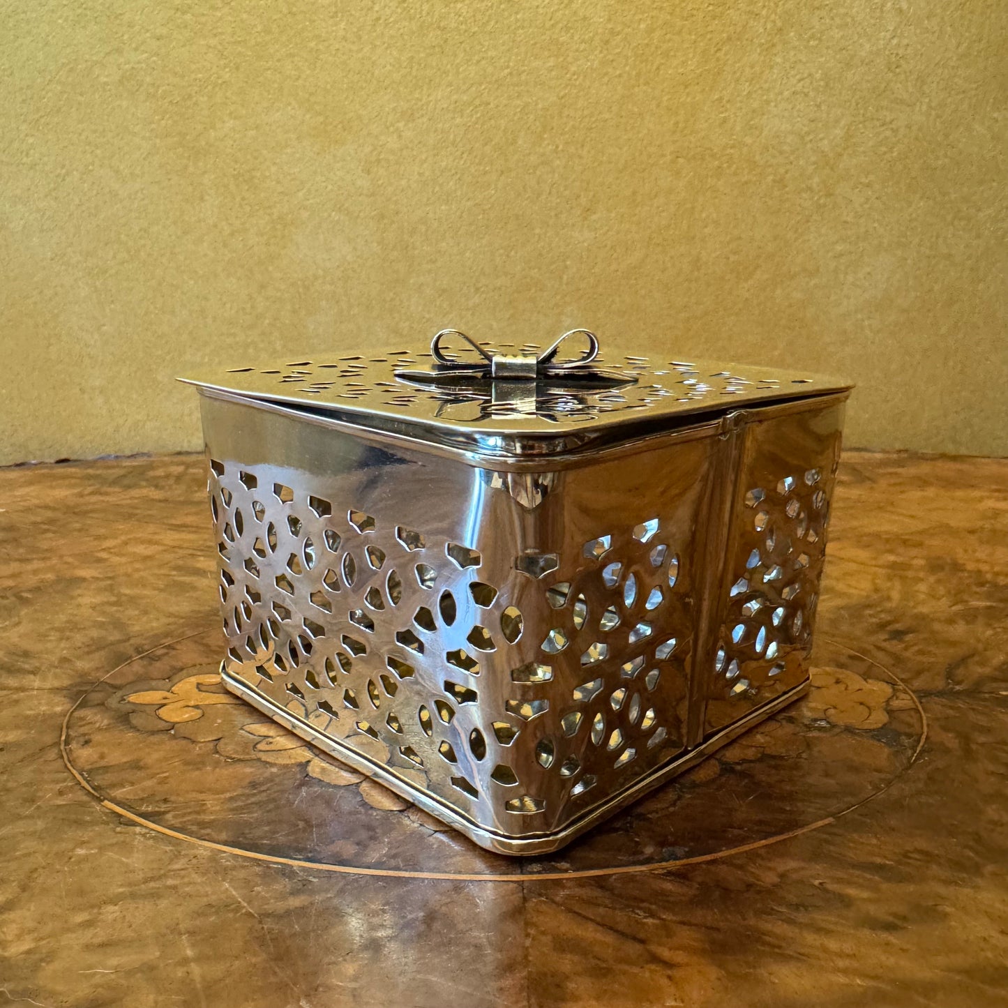Brass Cutout Square Box 