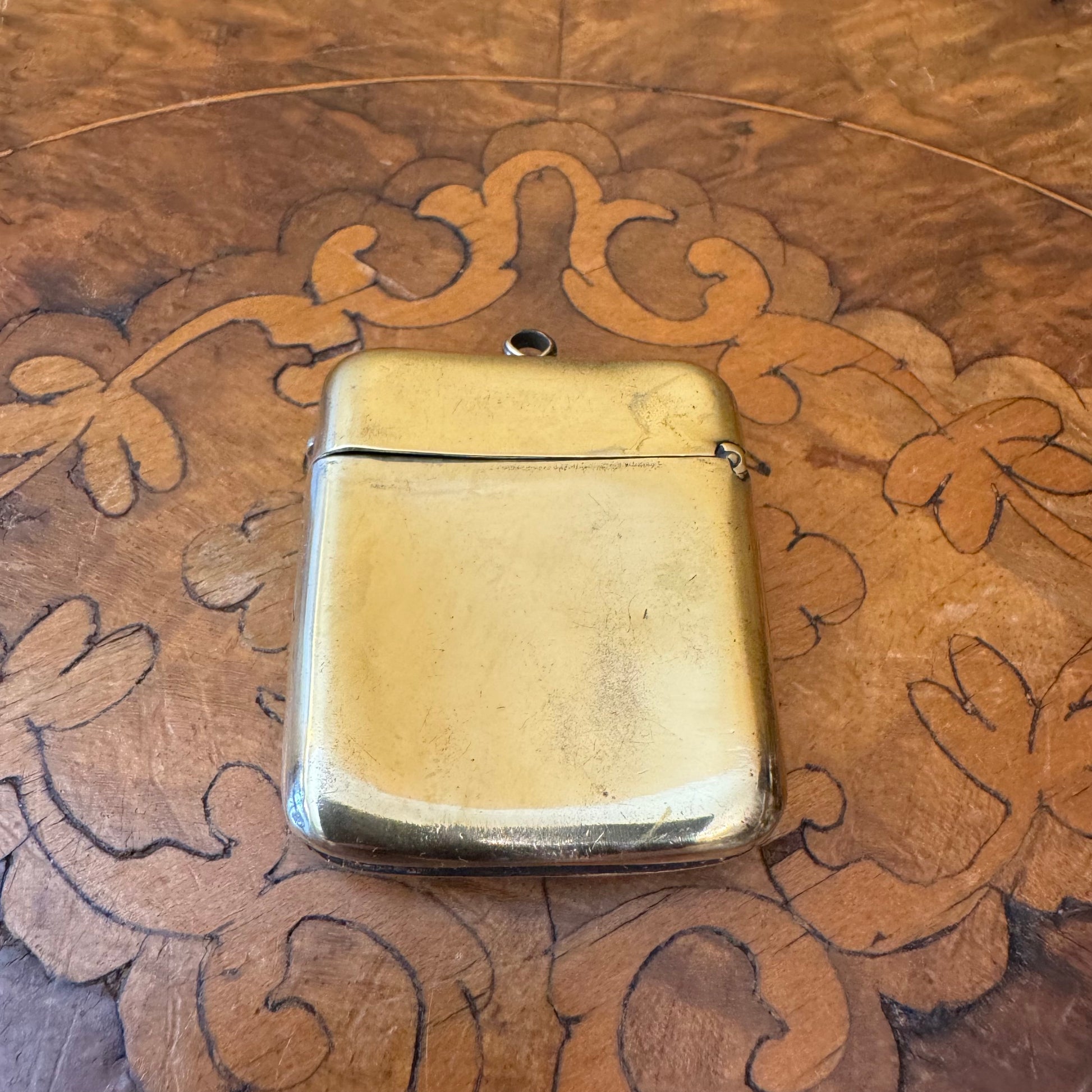 Brass Engraved Vesta Case