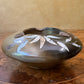 Brass Inlayed Mother of Pearl Shell Black Lacquer Vintage 